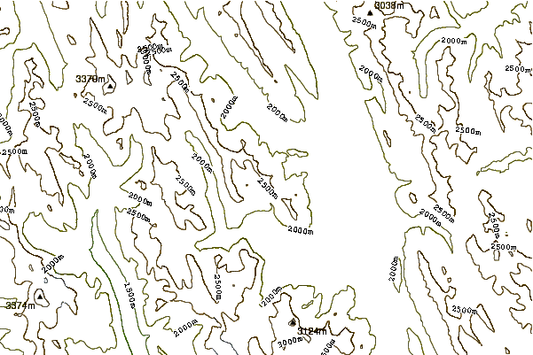 Mountain peaks around Mount Invincible