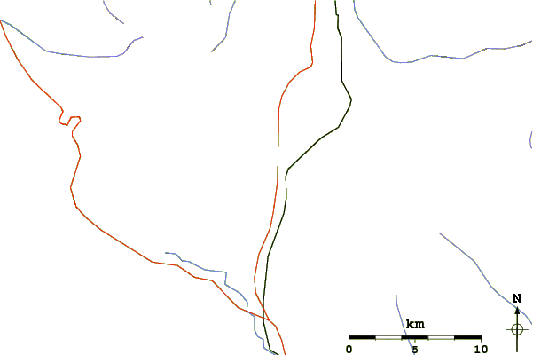 Roads and rivers around Mount Iō (Akan)