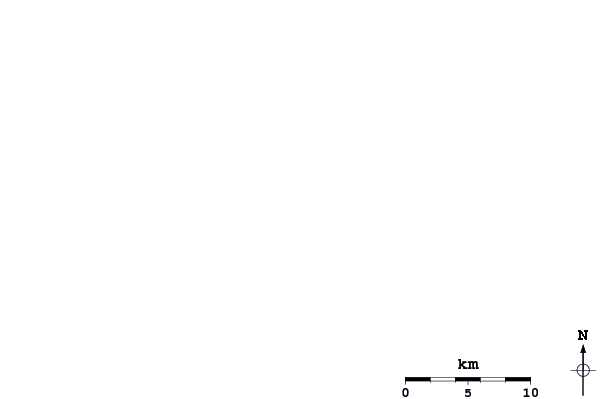 Roads and rivers around Mount Iō (Iōjima)