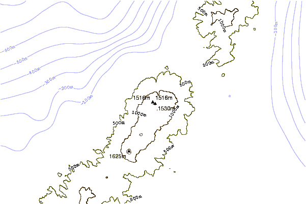 Mountain peaks around Mount Iō (Shiretoko)