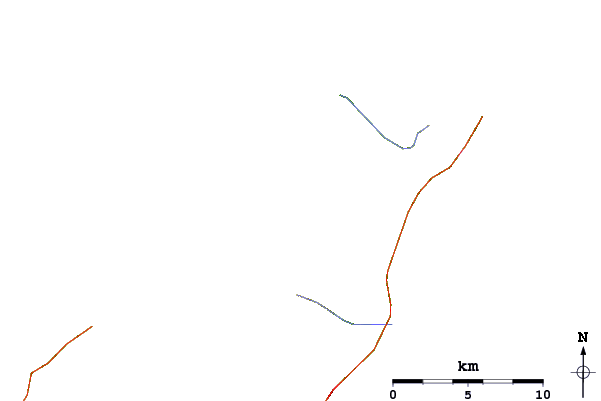 Roads and rivers around Mount Iō (Shiretoko)