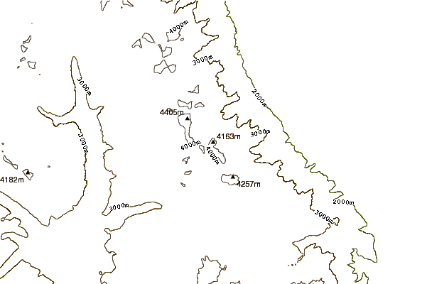 Mountain peaks around Mount Irvine