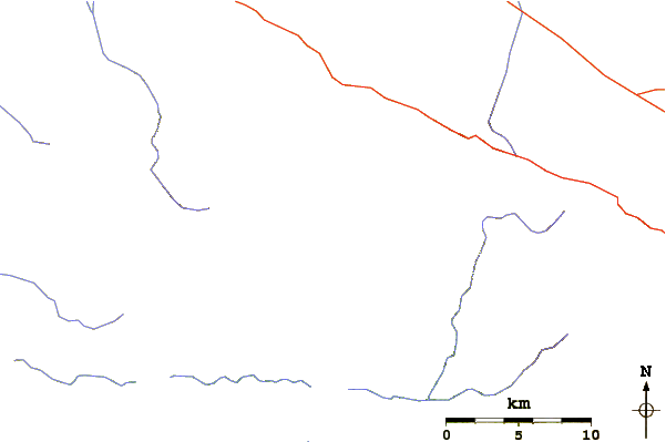 Roads and rivers around Mount Islip