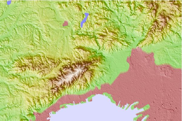 Surf breaks located close to Mount Iwahara