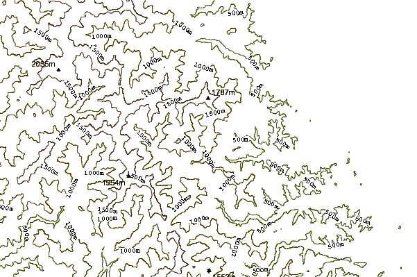 Mountain peaks around Mount Iwanai