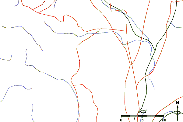 Roads and rivers around Mount Iwate