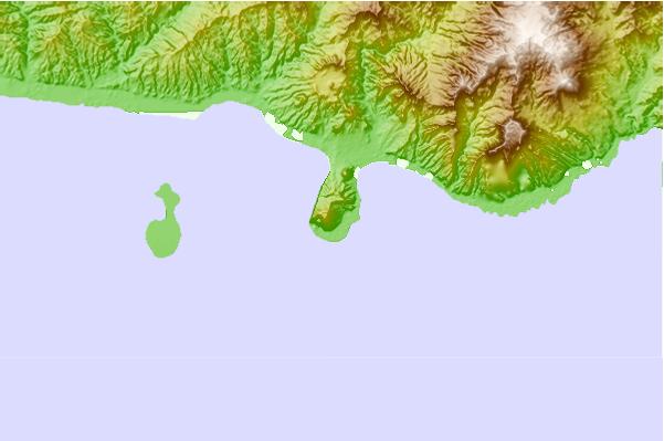 Surf breaks located close to Mount Iya