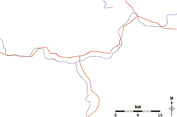 Roads and rivers around Mount Jackson (Wyoming)