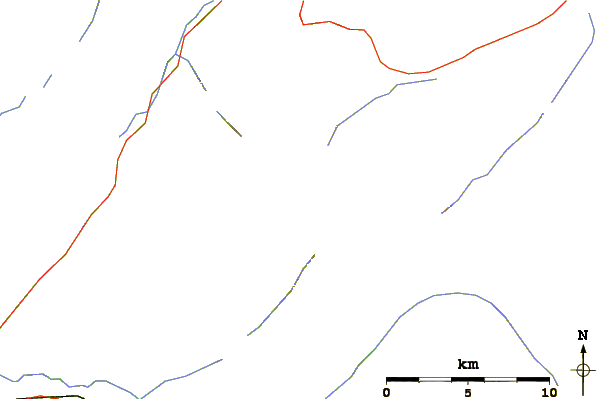 Roads and rivers around Mount Jackson (Montana)