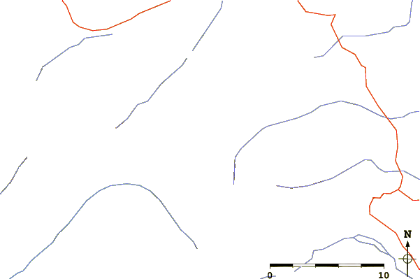 Roads and rivers around Mount James