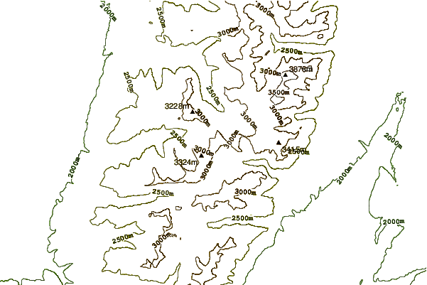 Mountain peaks around Mount Jedediah Smith