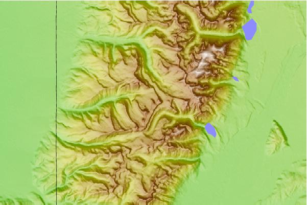 Surf breaks located close to Mount Jedediah Smith