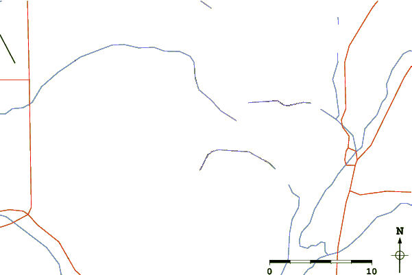 Roads and rivers around Mount Jedediah Smith