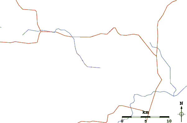 Roads and rivers around Mount Jefferson (Idaho/Montana)