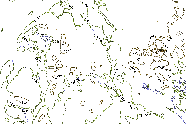 Mountain peaks around Mount Jefferson (Maine)