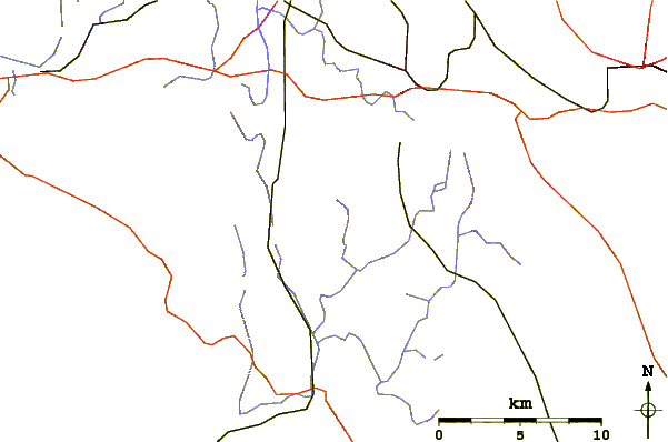 Roads and rivers around Mount Jefferson (Massachusetts)