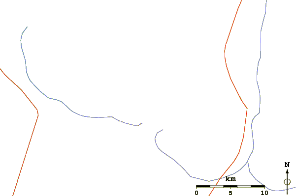 Roads and rivers around Mount Jefferson (Nevada)