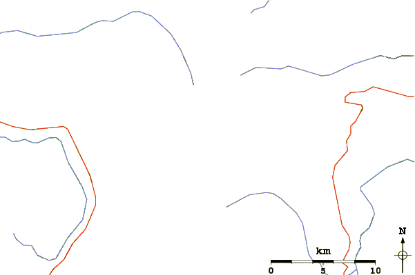 Roads and rivers around Mount Jefferson (Oregon)