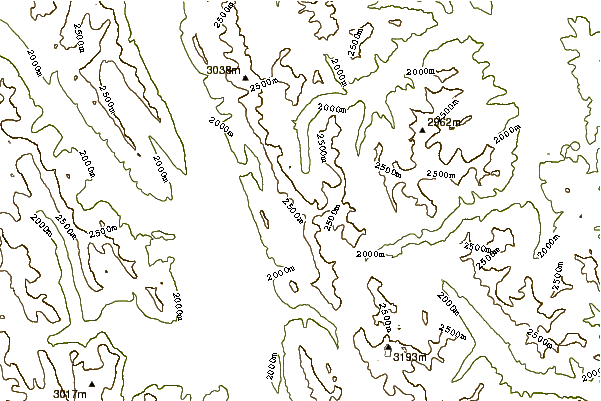 Mountain peaks around Mount Jerram