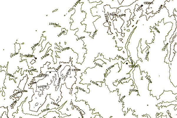 Mountain peaks around Mount Jinfo