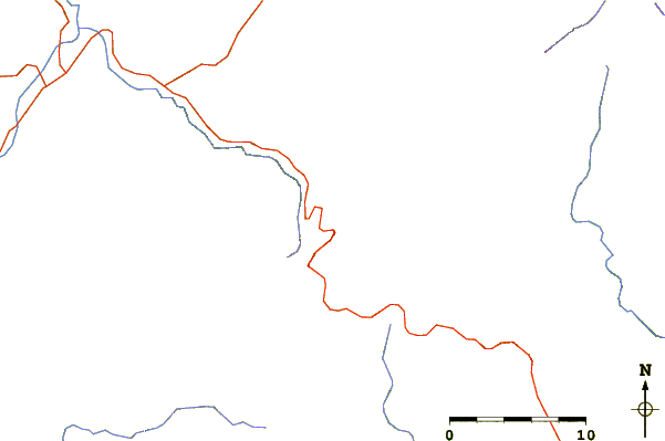 Roads and rivers around Mount Jinfo