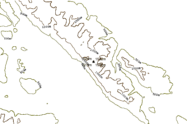 Mountain peaks around Mount Joan