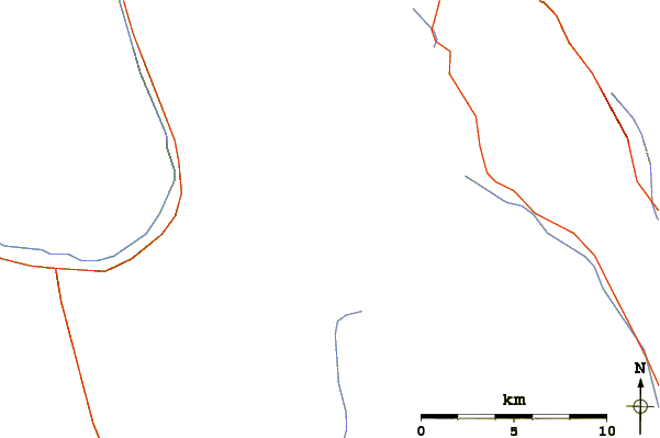 Roads and rivers around Mount Joffre