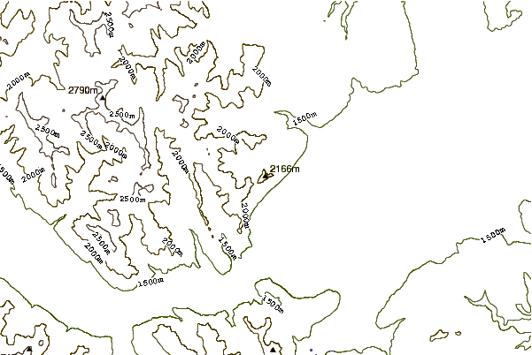 Mountain peaks around Mount John Laurie