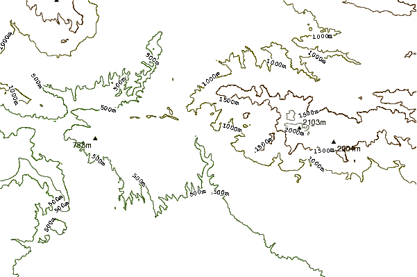 Mountain peaks around Mount Judi