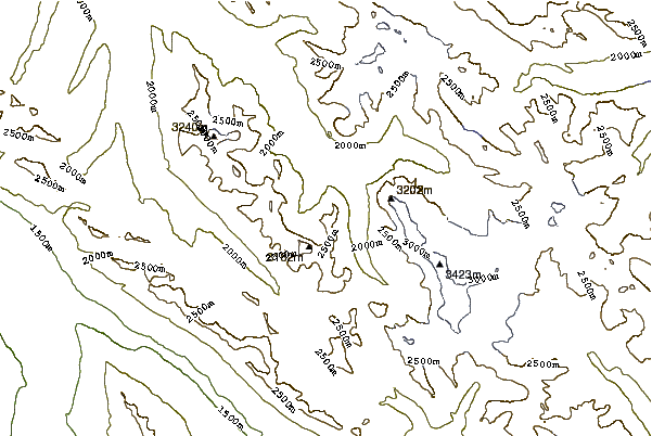 Mountain peaks around Mount Julian (Alberta)