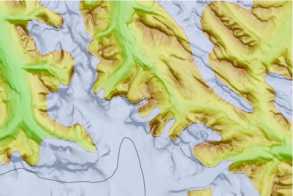 Surf breaks located close to Mount K2