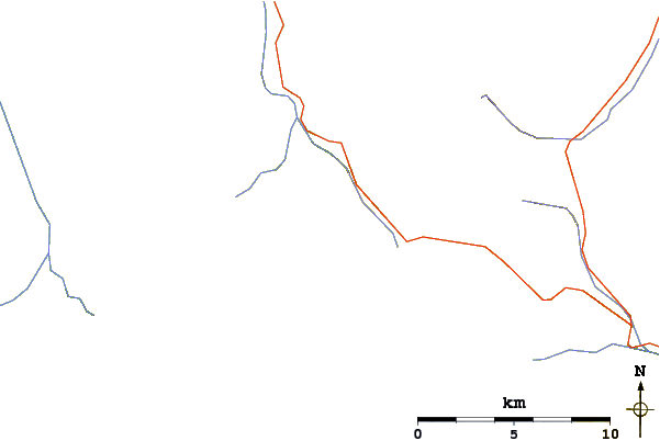 Roads and rivers around Mount K2