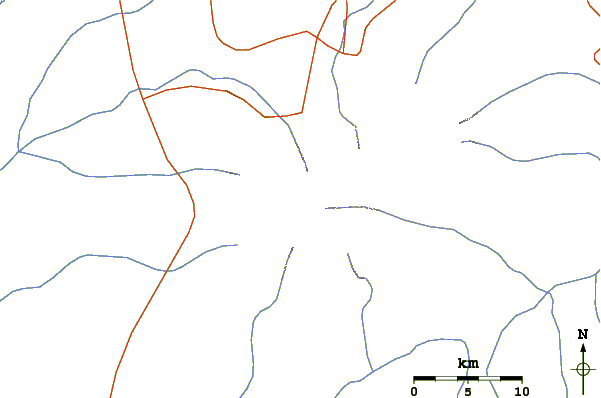 Roads and rivers around Mount Kadam