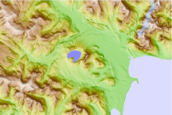 Surf breaks located close to Mount Kaguyak