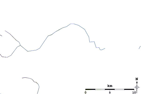 Roads and rivers around Mount Kaguyak