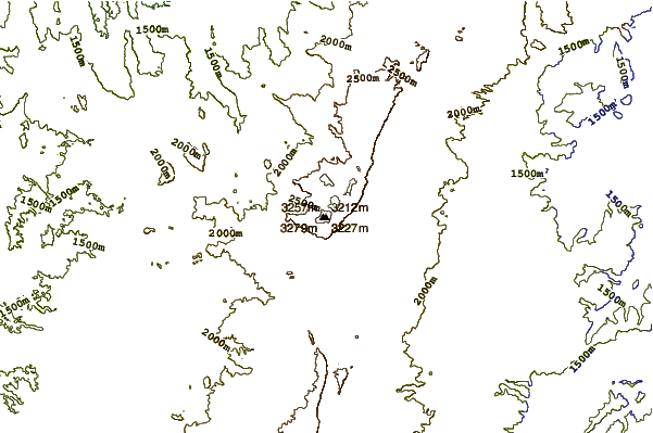 Mountain peaks around Mount Kahuzi