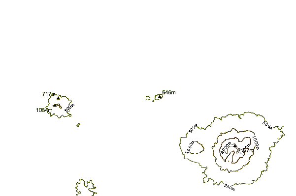 Mountain peaks around Mount Kalisungan