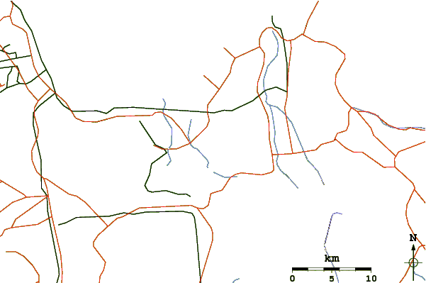 Roads and rivers around Mount Kalisungan