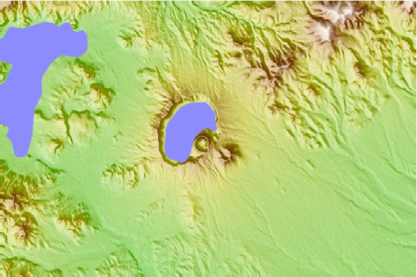 Surf breaks located close to Mount Kamui (Lake Mashū caldera)