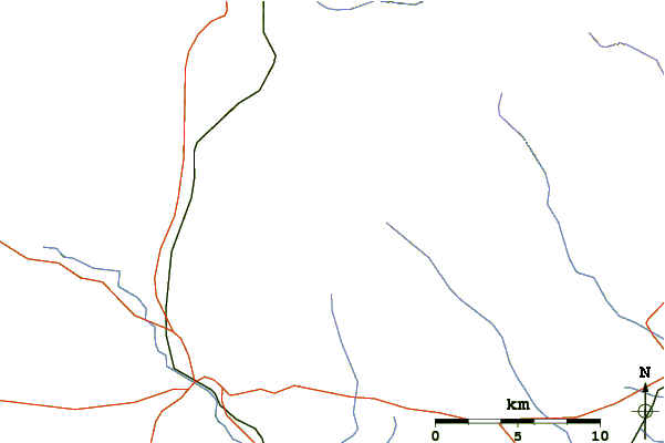 Roads and rivers around Mount Kamui (Lake Mashū caldera)