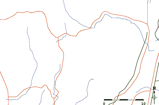 Roads and rivers around Mount Kamuishiri