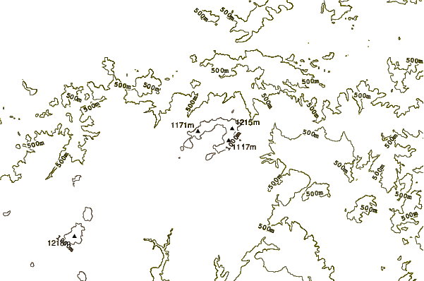 Mountain peaks around Mount Kanmuri (Hatsukaichi, Hiroshima)