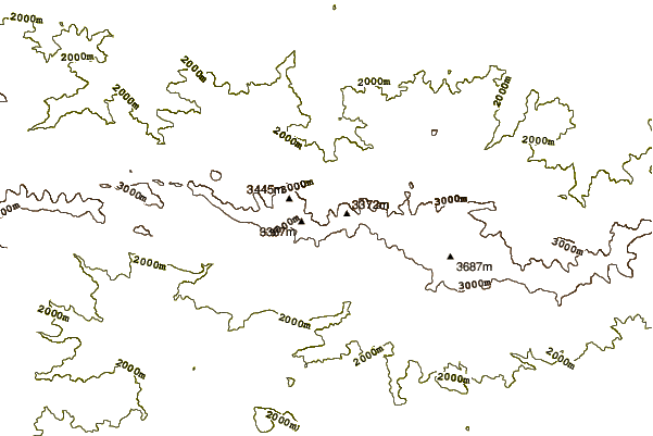 Mountain peaks around Mount Kapaz