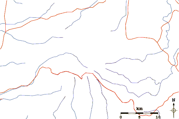 Roads and rivers around Mount Kaputar