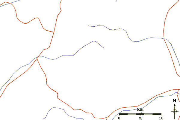 Roads and rivers around Mount Karagöl