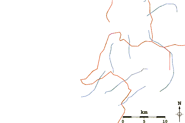 Roads and rivers around Mount Karioi