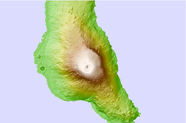 Surf breaks located close to Mount Karthala