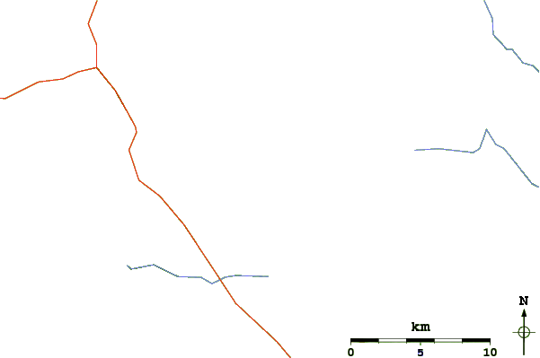 Roads and rivers around Mount Katahdin