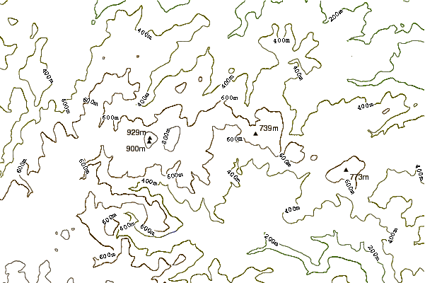 Mountain peaks around Mount Keen