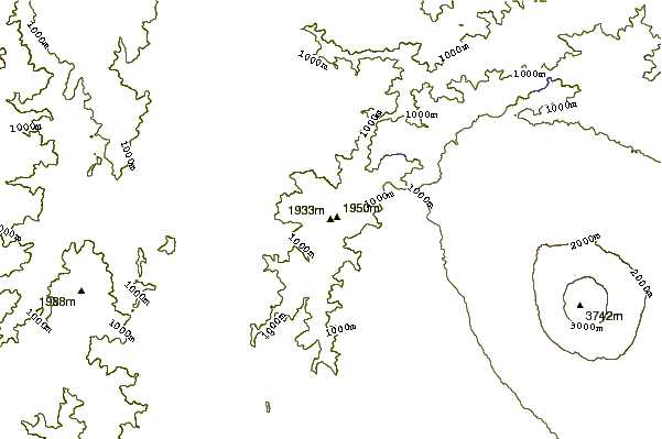 Mountain peaks around Mount Kenashi (Yamanashi, Shizuoka)